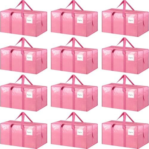 12 Pack Moving Bags, Pink