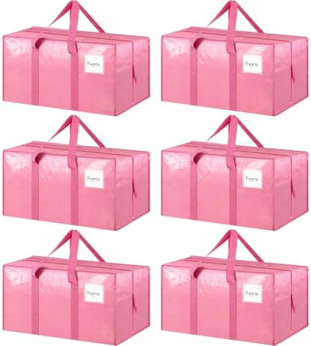 6 Pack Moving Bags, Pink