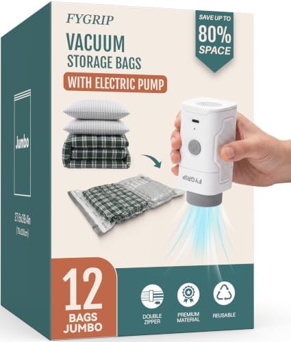 Cordless Pump Vacuum Bags, 12 Jumbo