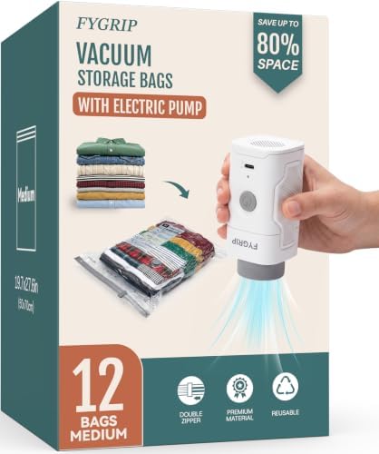 Cordless Pump Vacuum Bags, 12 Medium