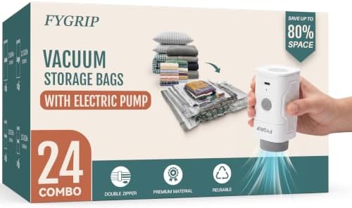 Cordless Pump Vacuum Bags, 24 Combo J/L/M/S