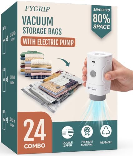 Cordless Pump Vacuum Bags, 24 Combo M/S/XS