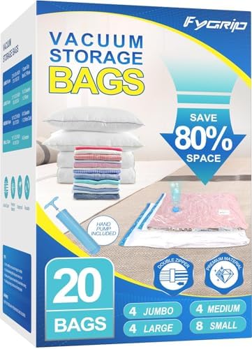 Hand Pump Vacuum Bags, 20 Combo