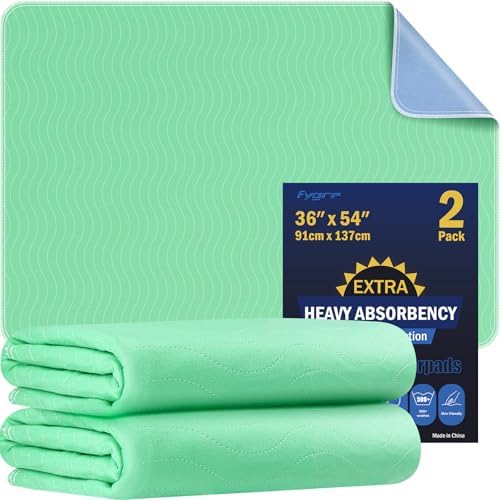 Washable Bed Pads 36 x 54, 2 Pack