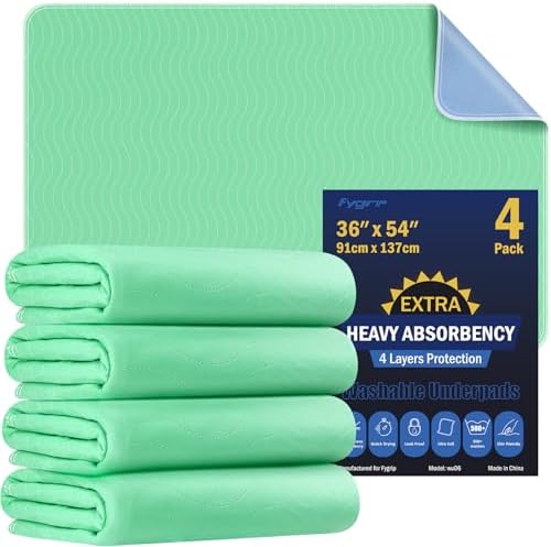 Washable Bed Pads 36 x 54, 4 Pack